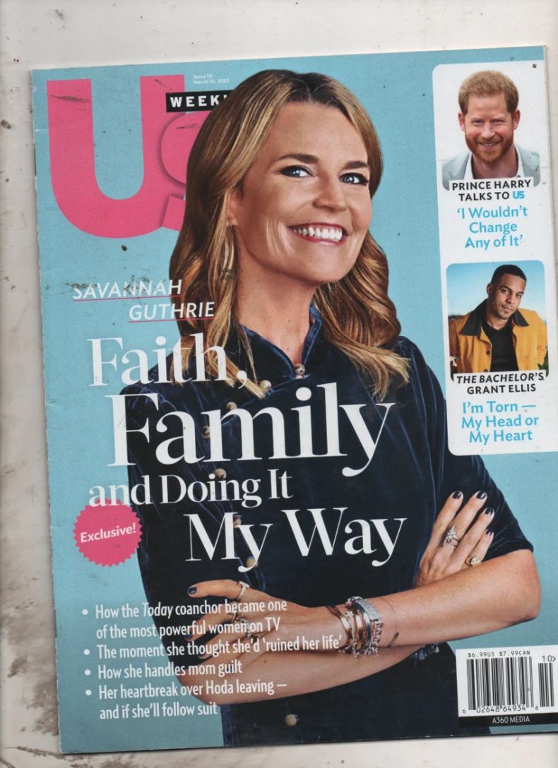 US WEEKLY magazine side cover 10 March 2025