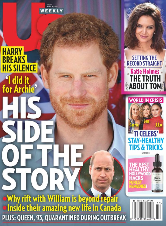 US WEEKLY magazine side cover 30 March 2020