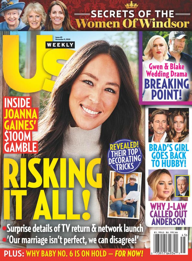 US WEEKLY magazine side cover Issue 45 9 November 2020