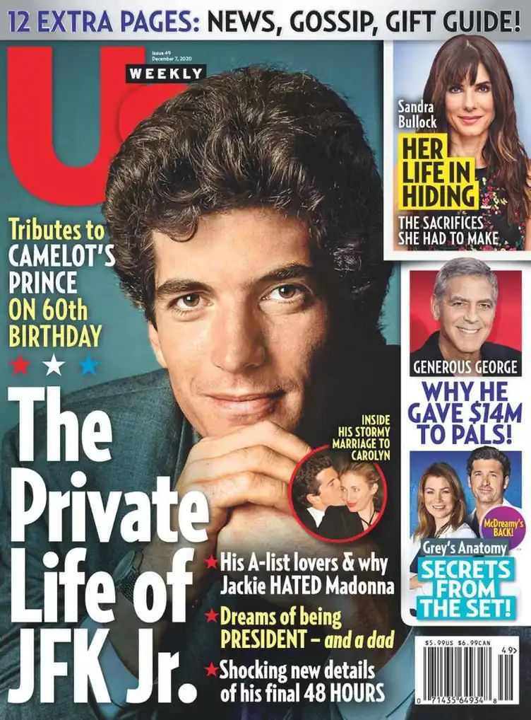 US WEEKLY magazine side cover Issue 49 7 December 2020