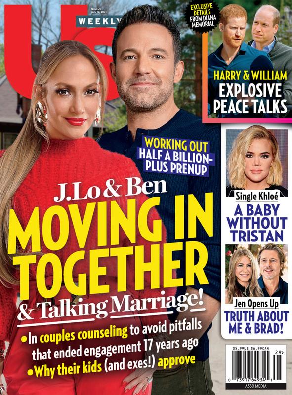 US WEEKLY magazine side cover 19 July 2021