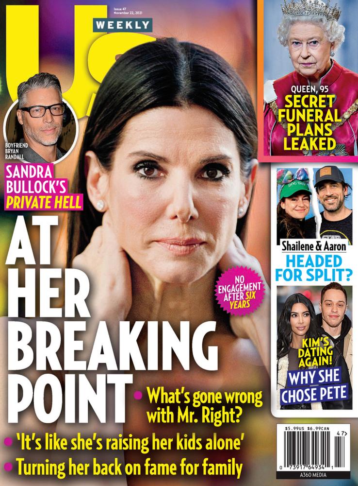 US WEEKLY magazine side cover 22 November 2021