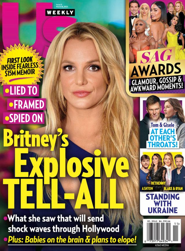 US WEEKLY magazine side cover 14 March 2022