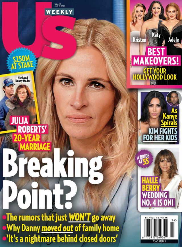 US WEEKLY magazine side cover 4 April 2022