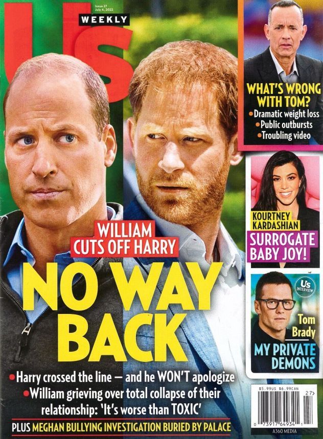 US WEEKLY magazine side cover 4 July 2022