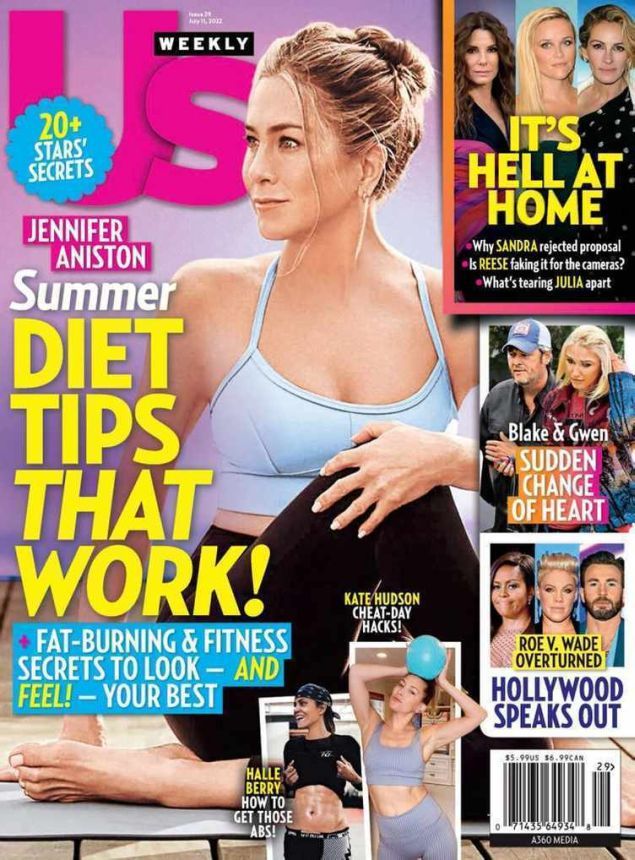 US WEEKLY magazine side cover 11 July 2022