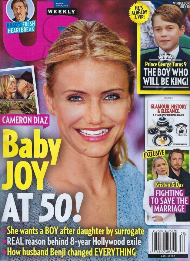 US WEEKLY magazine side cover 25 July 2022