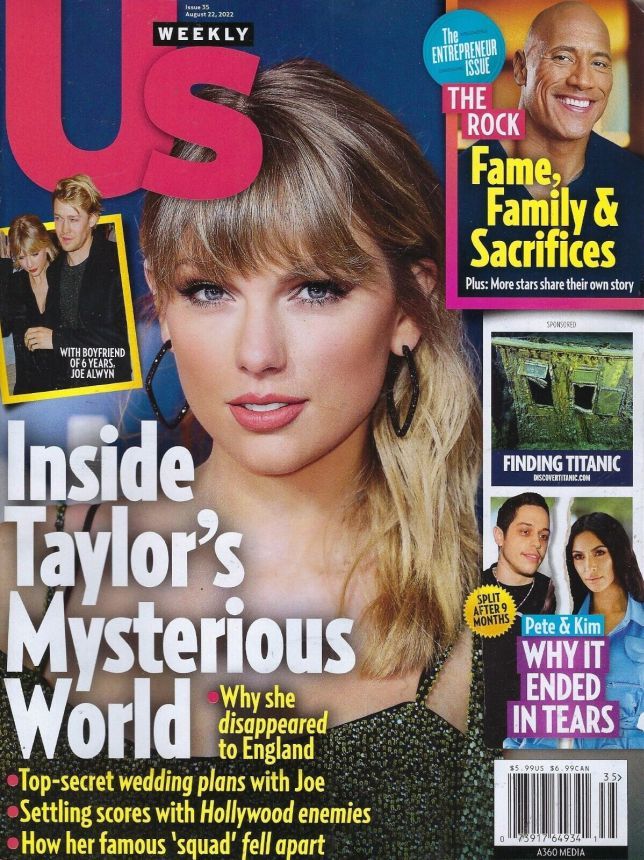US WEEKLY magazine side cover 22 August 2022
