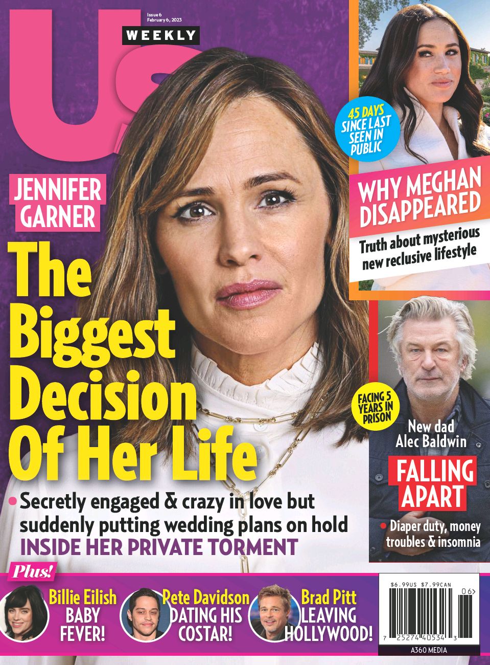 US WEEKLY magazine side cover 6 February 2023