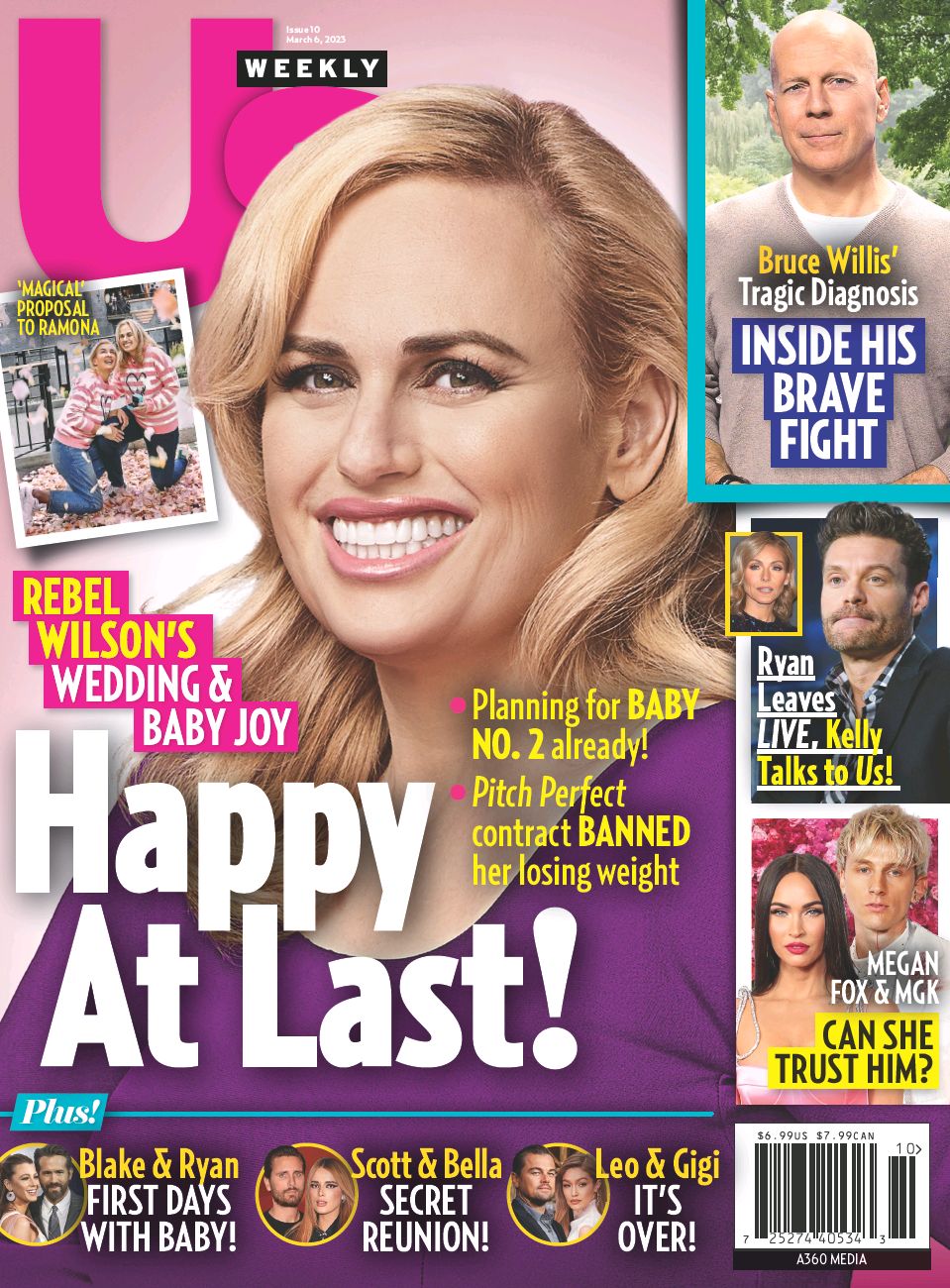 US WEEKLY magazine side cover 6 March 2023