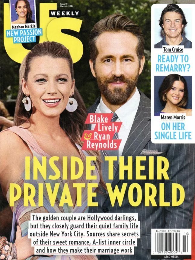US WEEKLY magazine side cover 4 March 2024