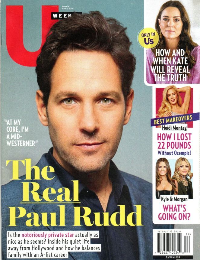 US WEEKLY magazine side cover 1 April 2024