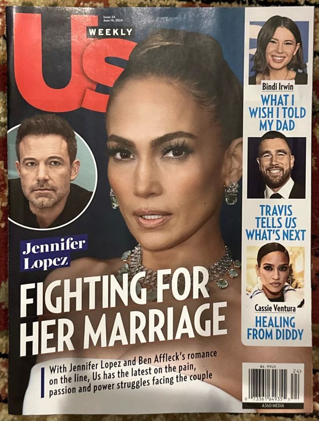 US WEEKLY magazine side cover 10 June 2024