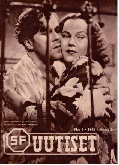 UUTISET magazine side cover Issue 1  1945