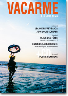 VACARME magazine side cover Issue 28 Summer 2004