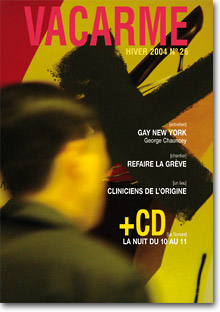 VACARME magazine side cover Issue 26 Winter 2004