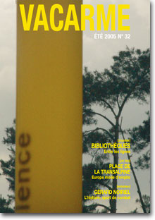 VACARME magazine side cover Issue 32 Summer 2005