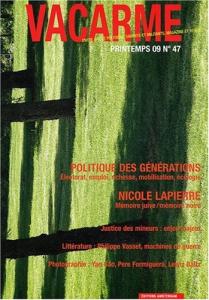 VACARME magazine side cover Issue 47 Spring 2009