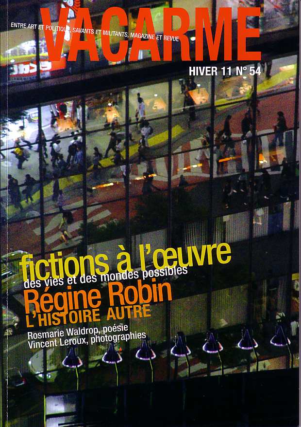 VACARME magazine side cover Issue 54 Winter 2011