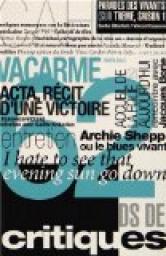 VACARME magazine side cover Issue 62 Winter 2012