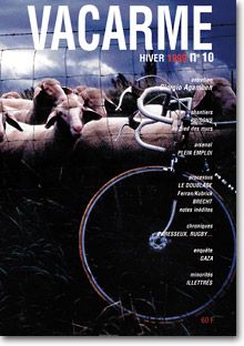 VACARME magazine side cover Issue 2 Spring 1997