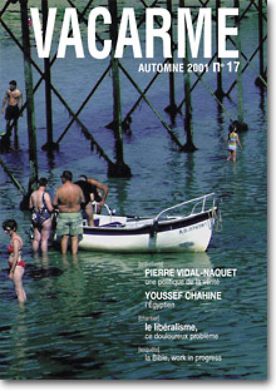 VACARME magazine side cover Issue 17 Fall 2001