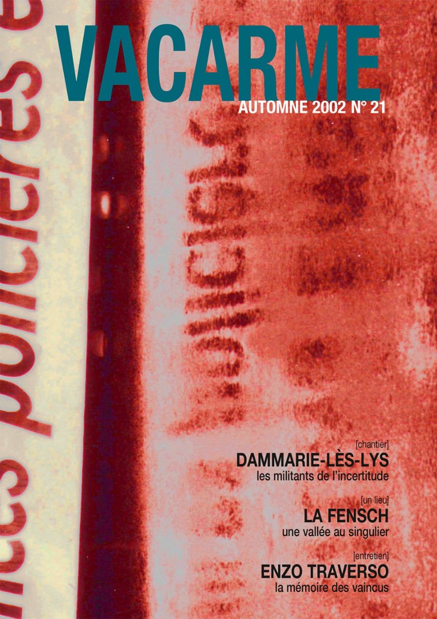 VACARME magazine side cover Issue 21 Fall 2002