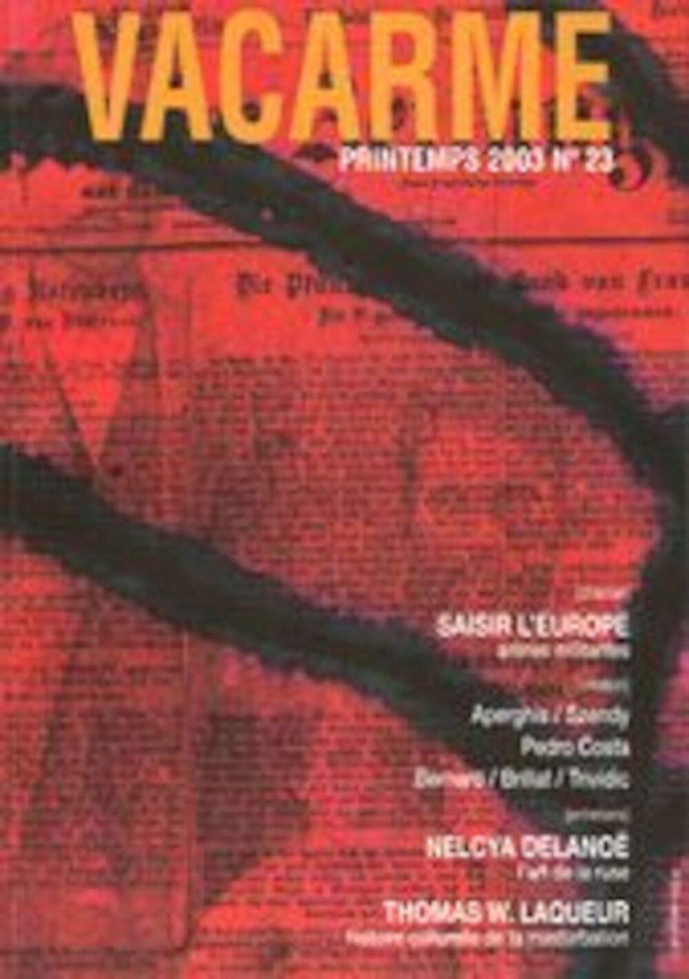 VACARME magazine side cover Issue 23 Spring 2003