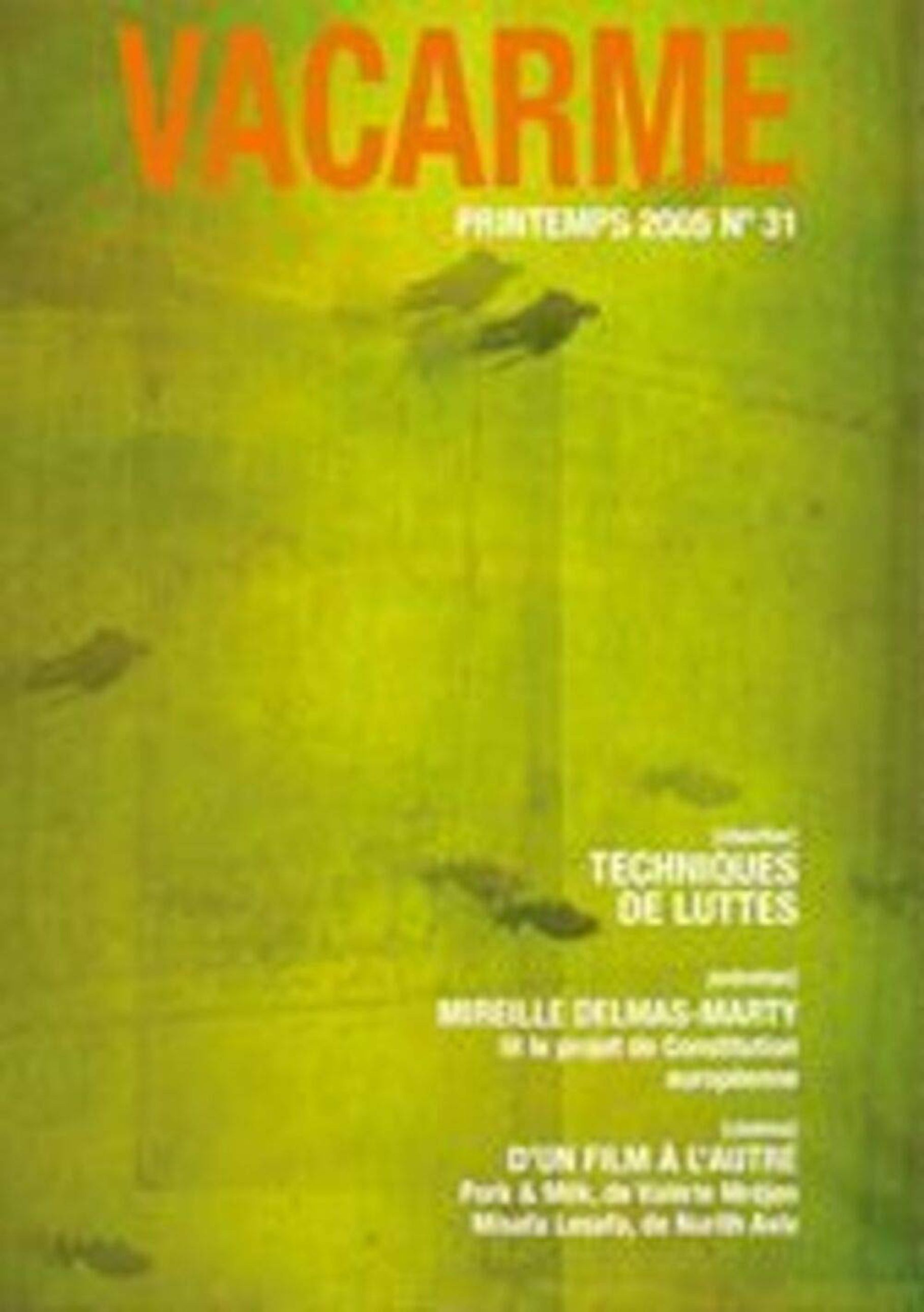 VACARME magazine side cover Issue 31 Spring 2005