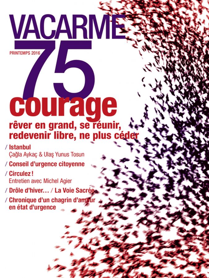 VACARME magazine side cover Issue 75 Spring 2016