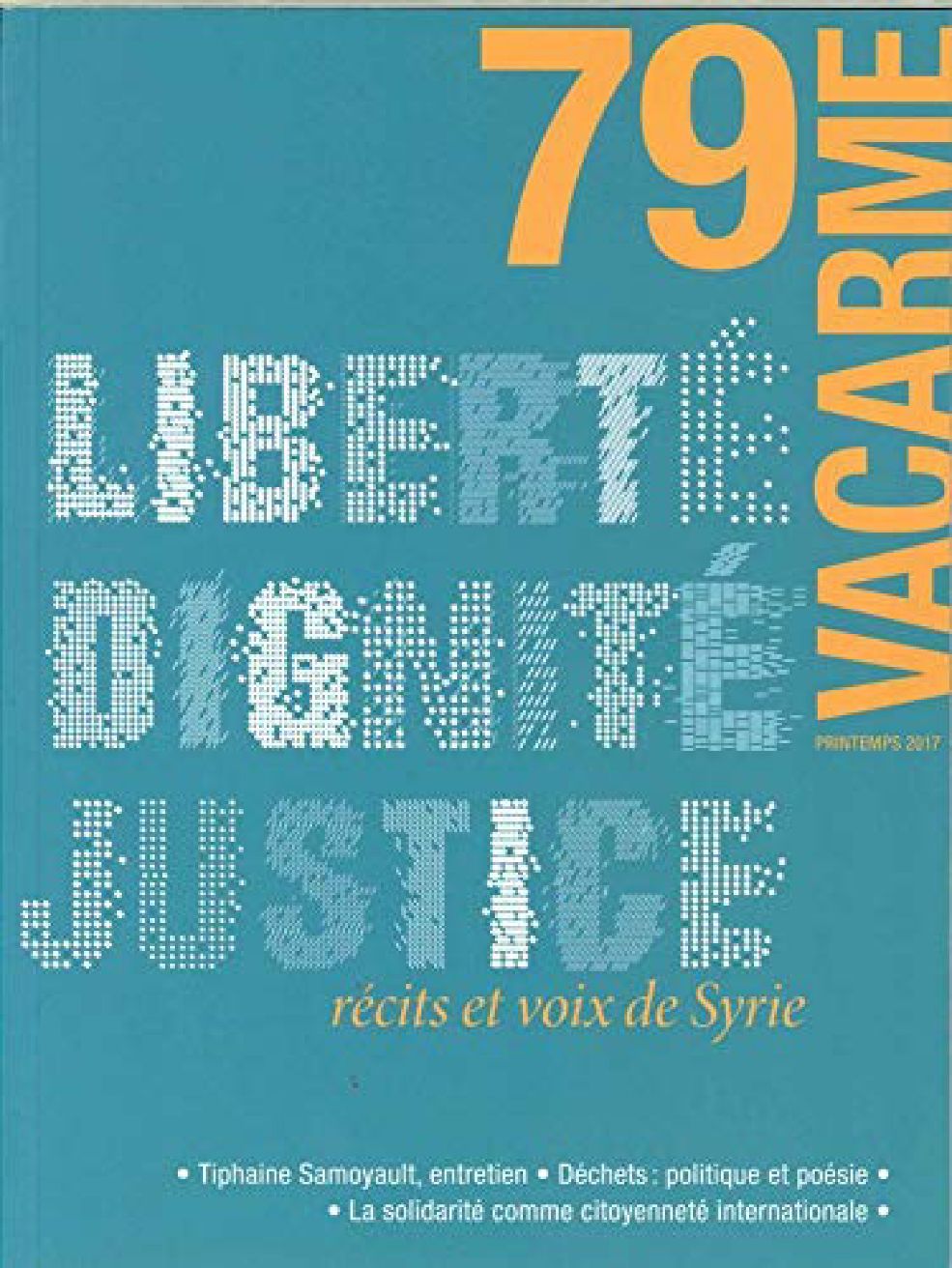 VACARME magazine side cover Issue 79   2017