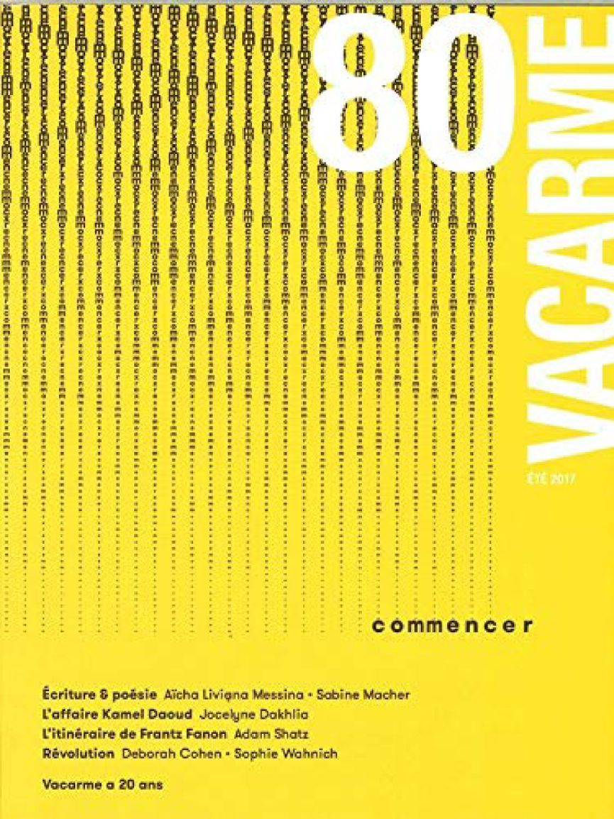 VACARME magazine side cover Issue 80   2017