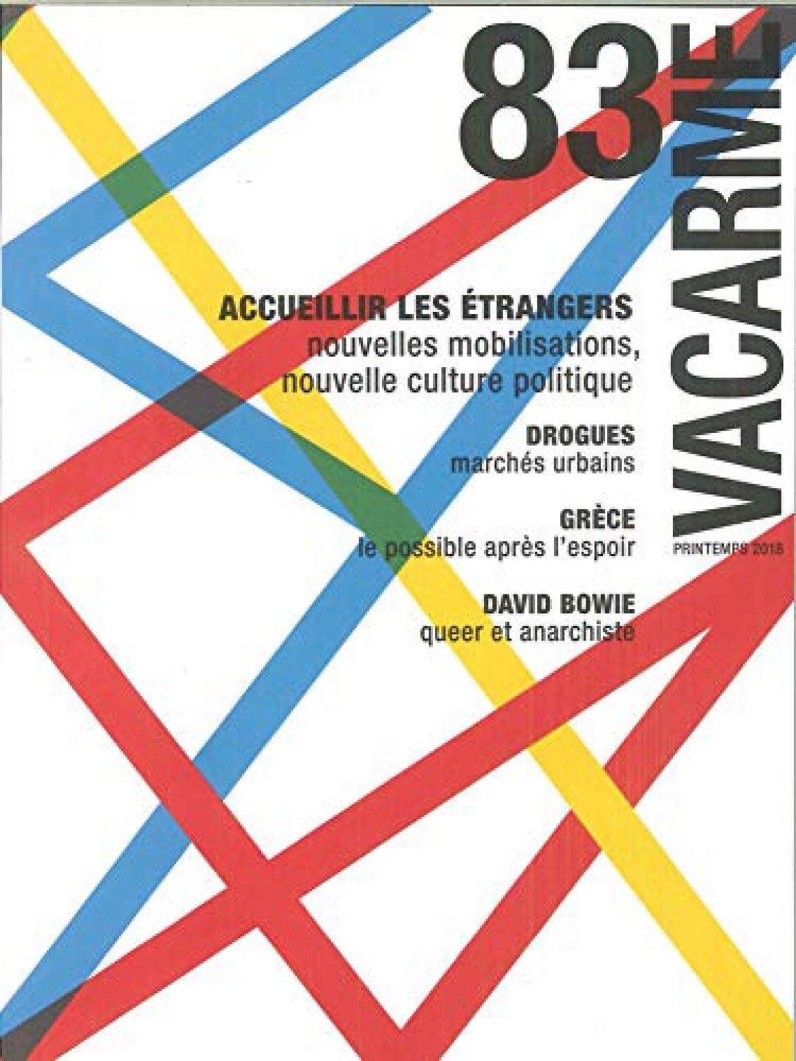 VACARME magazine side cover Issue 83   2018