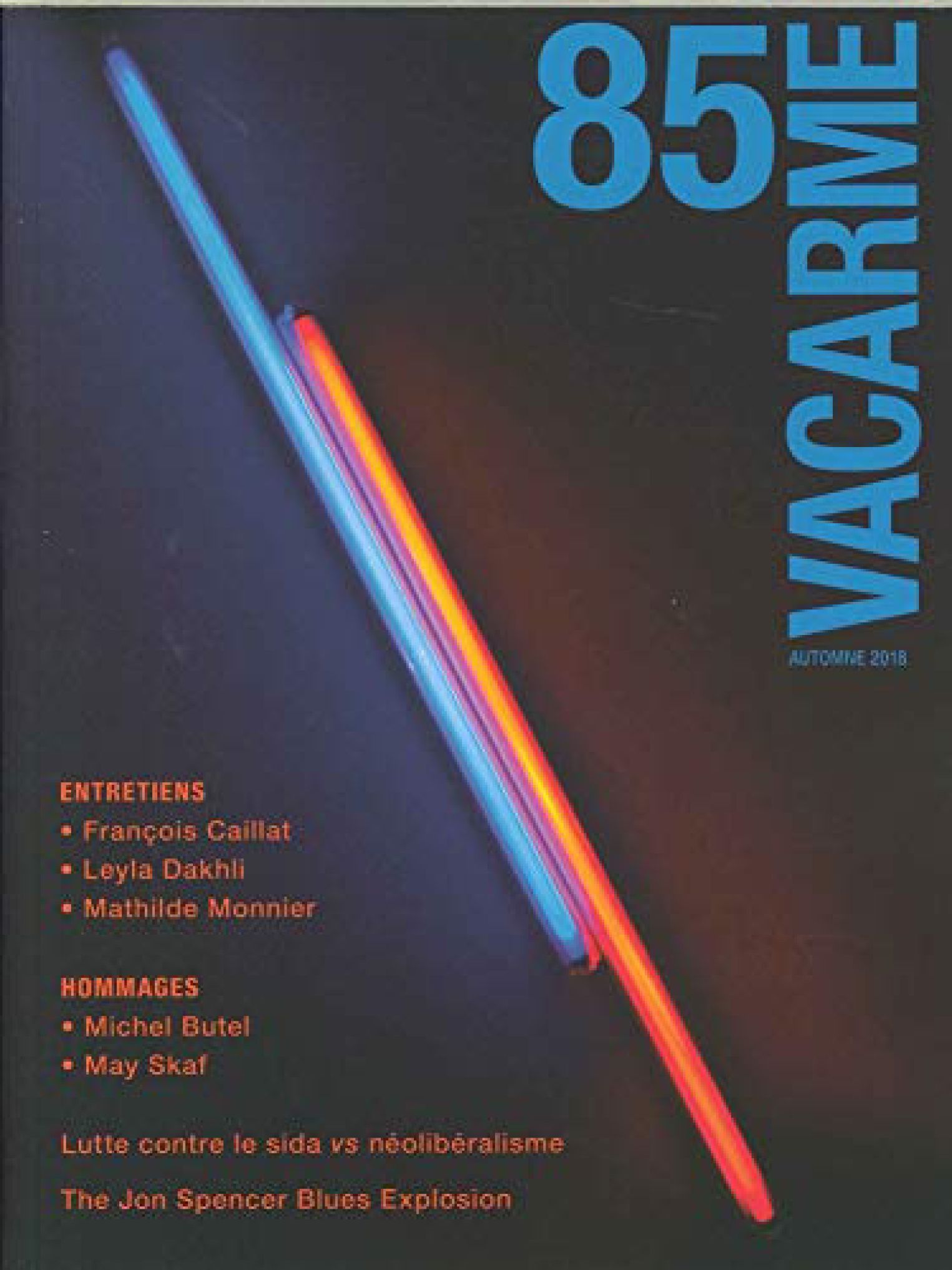VACARME magazine side cover Issue 85   2018