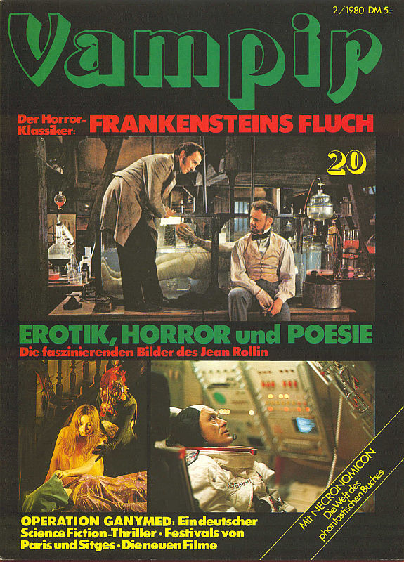 VAMPIR magazine side cover Issue 20 June 1980