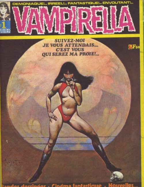 VAMPIRELLA (FR) magazine side cover Issue 1 January 1971