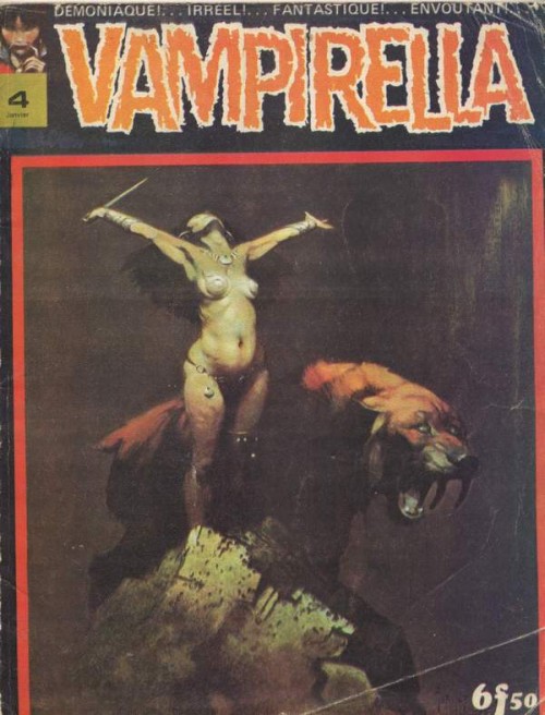 VAMPIRELLA (FR) magazine side cover Issue 4 January 1972