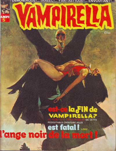 VAMPIRELLA (FR) magazine side cover Issue 5 April 1972