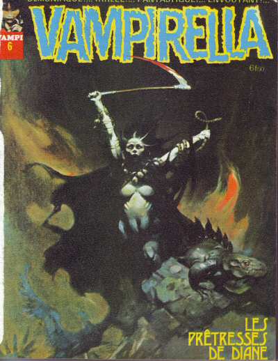 VAMPIRELLA (FR) magazine side cover Issue 6 July 1972