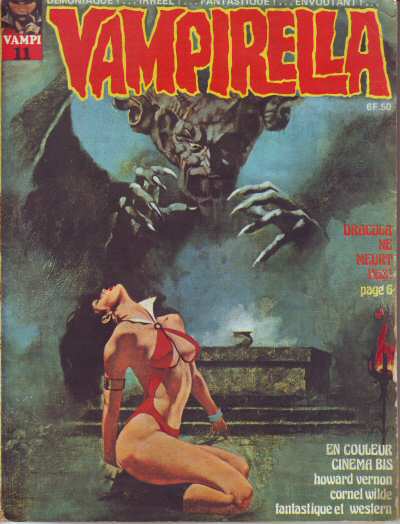 VAMPIRELLA (FR) magazine side cover Issue 11 July 1973