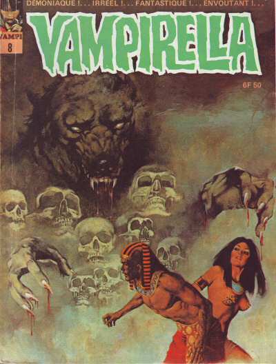 VAMPIRELLA (FR) magazine side cover Issue 8 January 1973