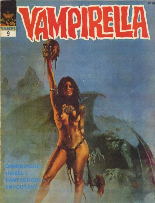 VAMPIRELLA (FR) magazine side cover Issue 9 April 1973