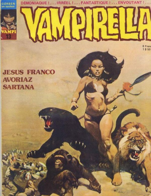 VAMPIRELLA (FR) magazine side cover Issue 13 April 1974
