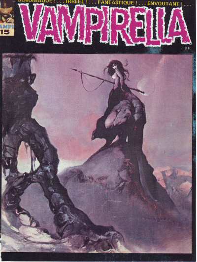 VAMPIRELLA (FR) magazine side cover Issue 15 September 1974