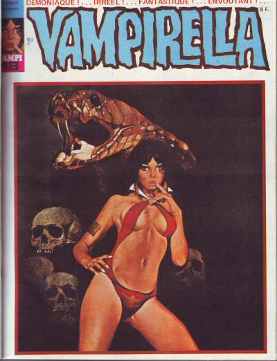 VAMPIRELLA (FR) magazine side cover Issue 18 April 1975