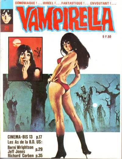 VAMPIRELLA (FR) magazine side cover Issue 21 January 1976