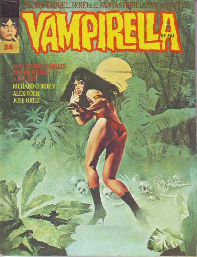 VAMPIRELLA (FR) magazine side cover Issue 24 August 1976