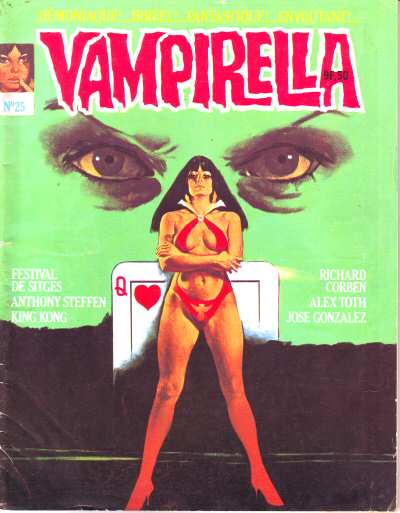 VAMPIRELLA (FR) magazine side cover Issue 25 October 1976