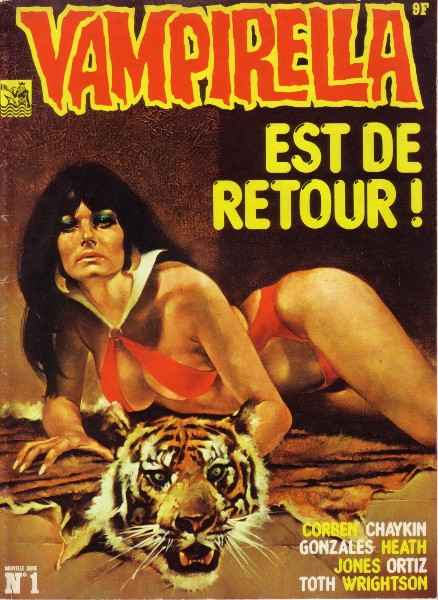 VAMPIRELLA (FR) magazine side cover Issue 1 April 1978
