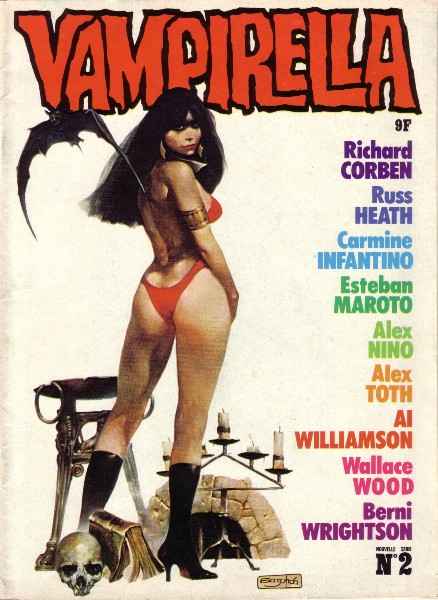 VAMPIRELLA (FR) magazine side cover Issue 2 June 1978